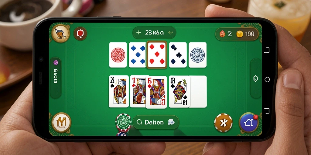 Screenshot 234E menunjukkan gameplay seru permainan domino.