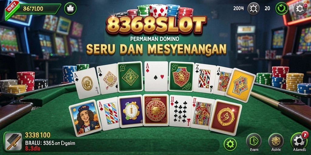 Tampilan menarik gameplay Domino di 8368SLOT.
