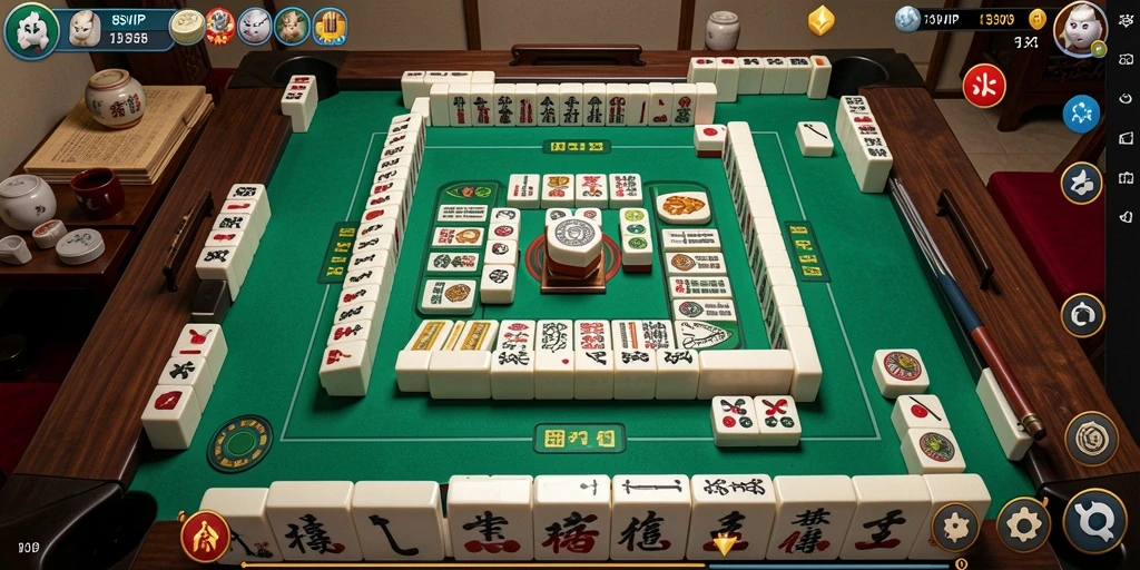 Screenshot gameplay Mahjong di 8SVIP yang menantang.
