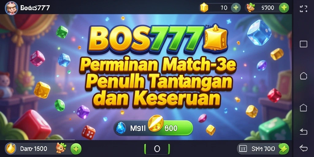 Screenshot gameplay BOS777 yang menampilkan keseruan Match-3.