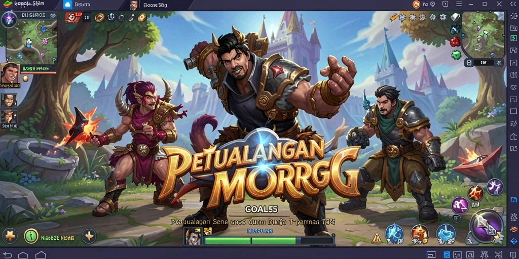 Tampilan aksi seru dalam pertandingan MMORPG GOAL55.