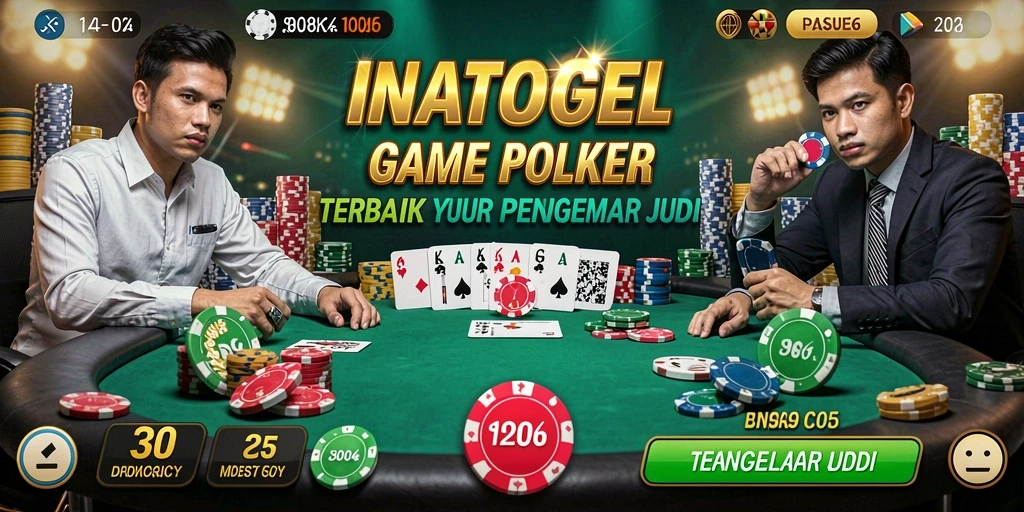 Screenshot game Poker INATOGEL menampilkan suasana permainan yang mendebarkan.