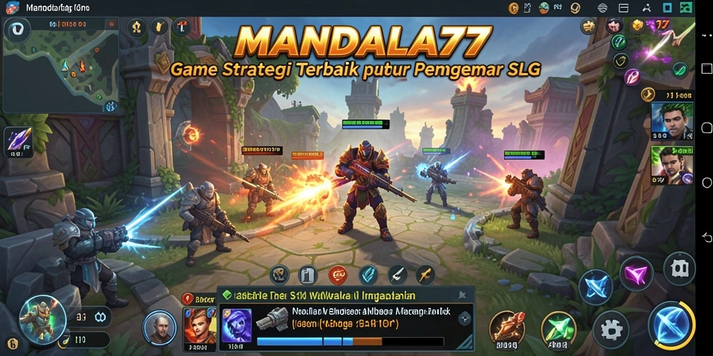 Tampilan gameplay menarik dari MANDALA77 dengan strategi SLG yang mendalam.