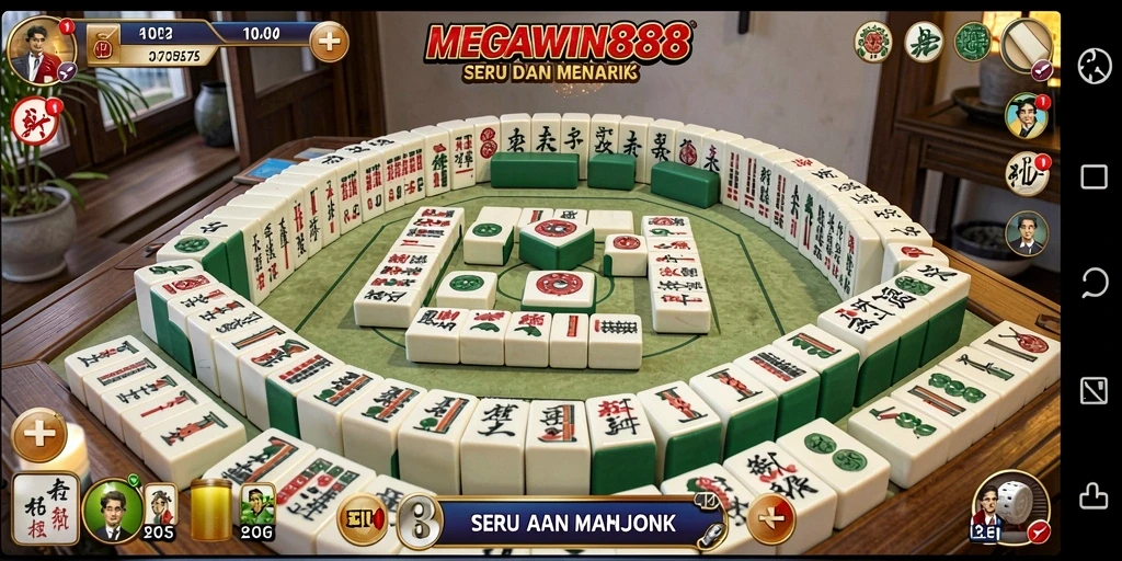 Tampilan menarik dari gameplay Mahjong di MEGAWIN888.