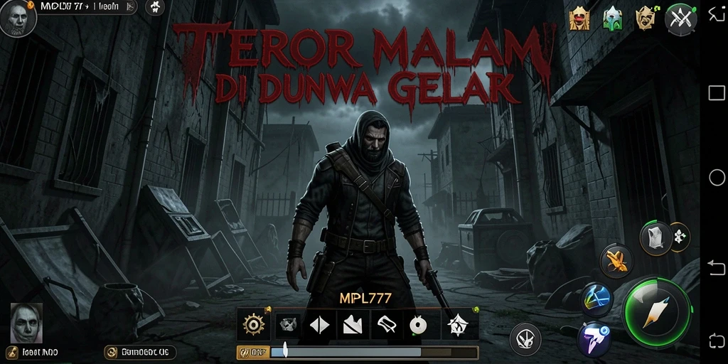 Tampilan gameplay menakutkan di MPL777 dengan atmosfer kegelapan yang mencekam.