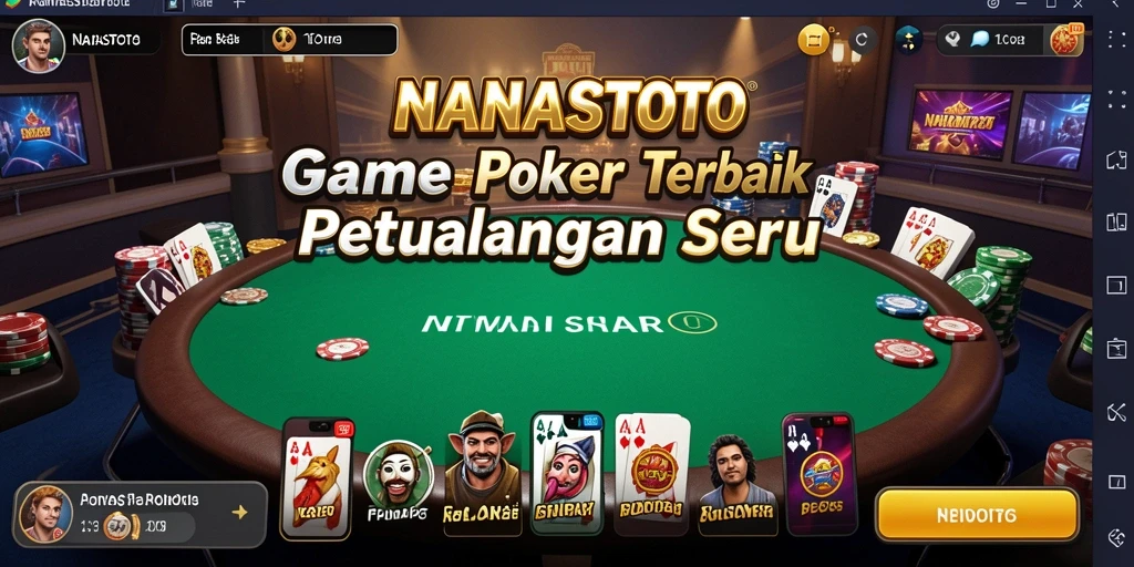 Tampilan gameplay NANASTOTO yang seru dan kompetitif dalam permainan poker.