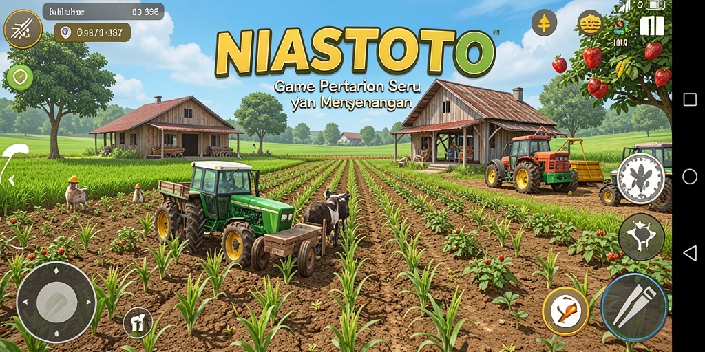 Tampilan gameplay NIASTOTO yang menarik saat berkebun.