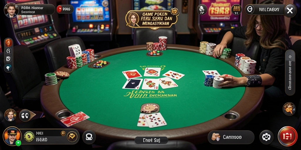 Tampilan menarik saat bermain Poker di R6R6.