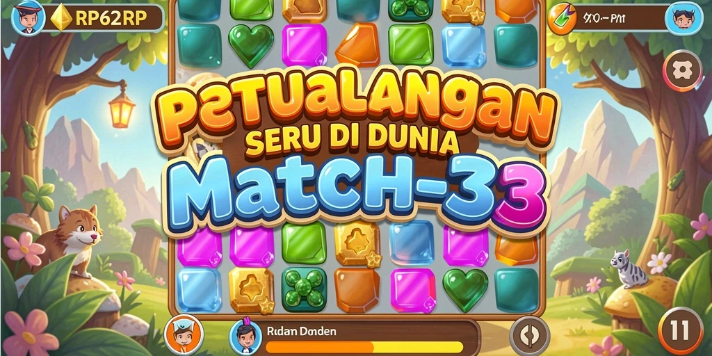 Tampilan gameplay RP62RP yang penuh warna dan menantang.