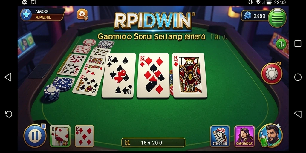 Tampilan gameplay menarik dari RPIDWIN dengan suasana domino.