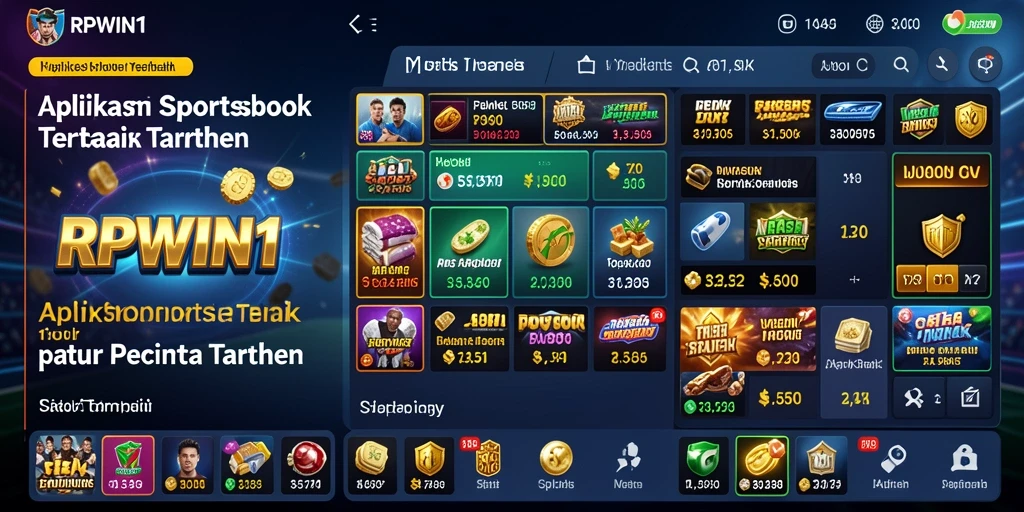 Tampilan antarmuka menarik dari gameplay Sportsbook RPWIN1.