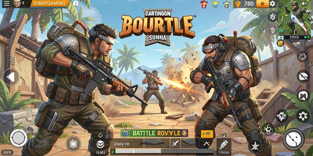 SOBATGAMING menampilkan gameplay Battle Royale yang mendebarkan dan penuh aksi.