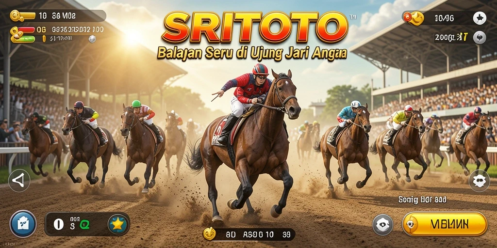 Screenshot gameplay SRITOTO menampilkan balapan seru dengan grafik yang menawan.