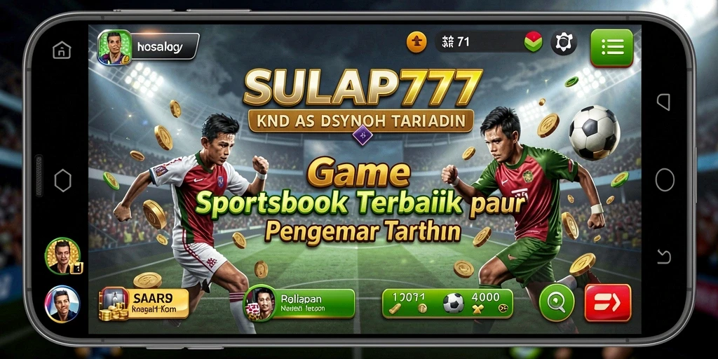 Tampilan gameplay SULAP777 dalam aplikasi Sportsbook yang menarik.