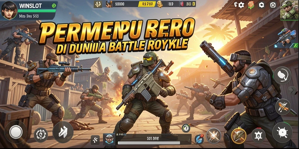 Tangkapan layar <strong>WINSLOT</strong> menunjukkan intense battle di arena Battle Royale.